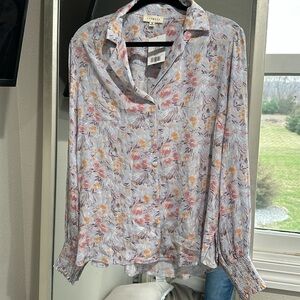 NWT button down floral top